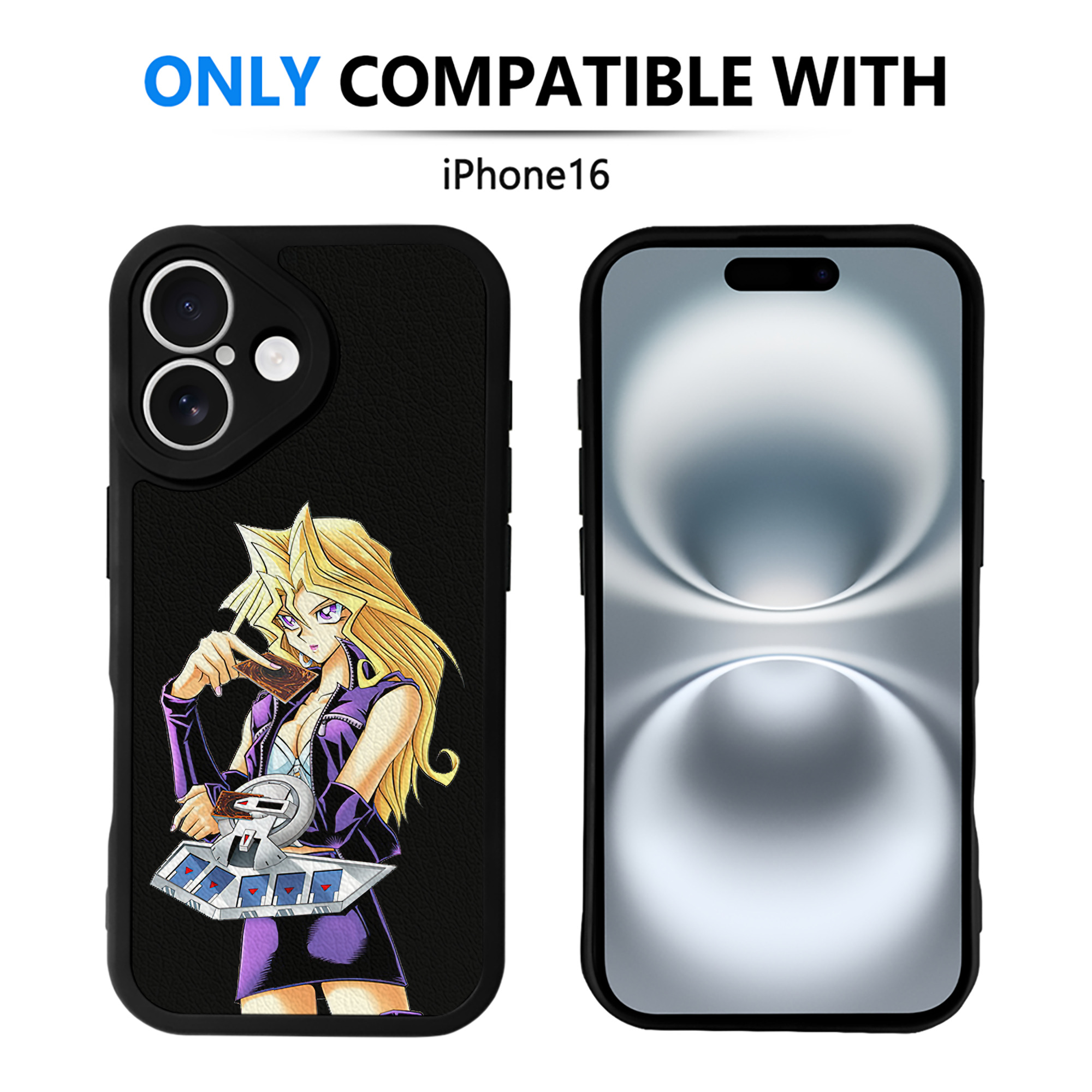 遊☆戯☆王 Yu-Gi-Oh! 【iPhone 16シリーズ対応】シリコンスマホケース（レザー調） 材質：シリコン